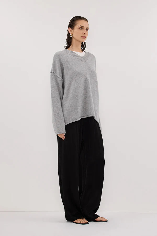 MONICA BLACK SATIN PANT