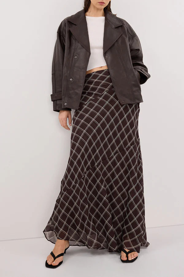 ARLINGTON CHOC MIDI SKIRT